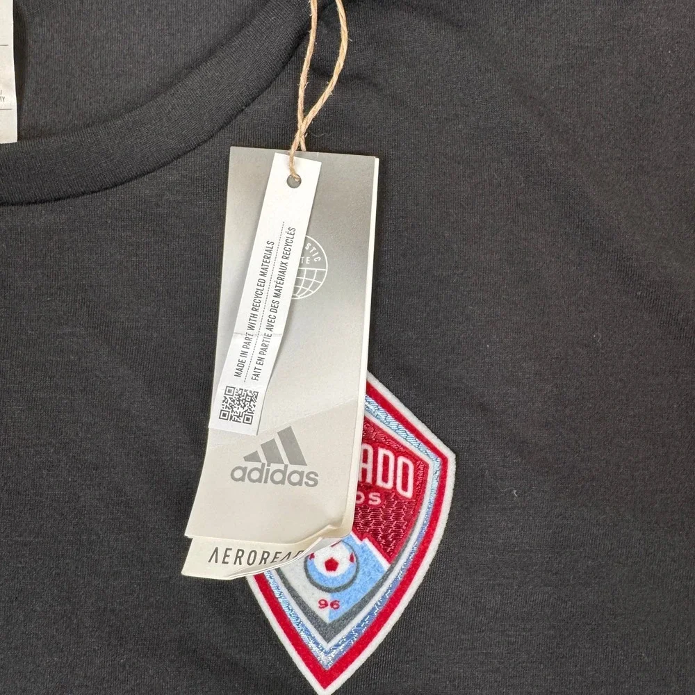 Adidas Colorado Rapids Pregame T-Shirt Mens 2XL Black Aeroready‎ MLS Soccer NWT